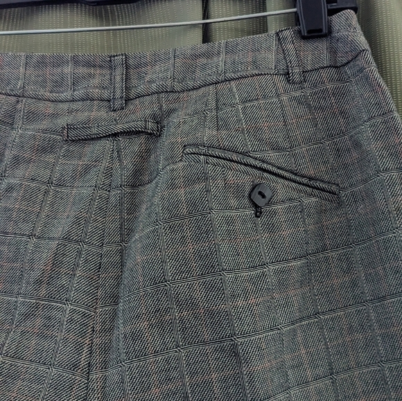 Harve Benard Black plaid lined wools trouser pants Size 8 Career - Picture 2 of 4